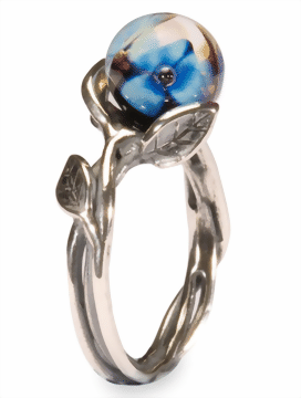 Bild von Trollbeads Ring Blaue Blume TAGRI-00255  